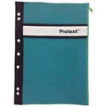 Binder Buddy Protext A4 2 Ring 25mm With Zipper, Handle, P/Case, Pockets Blue