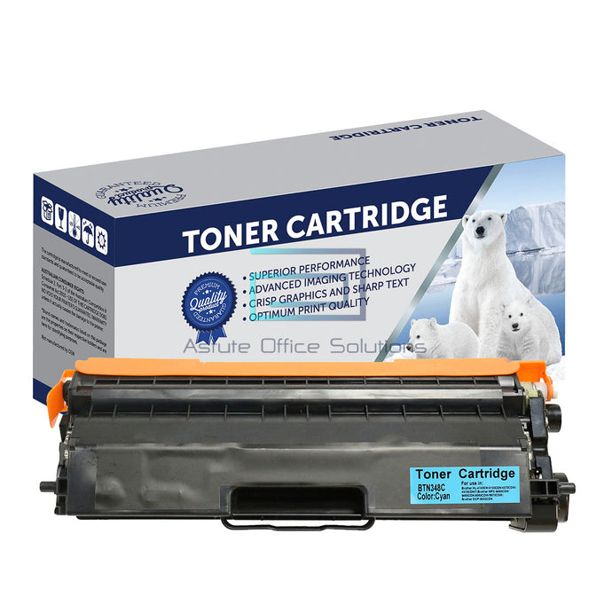 Brother TN348C/TN340C Cyan High Yield Compatible Laser Toner