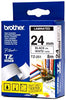 Brother Laminated Black on White Tape - 24mm x 8 metres