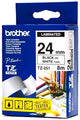 Brother Laminated Black on White Tape - 24mm x 8 metres