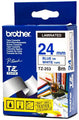 Brother Laminated Blue on White Tape - 24mm x 8 metres