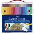 Marker Faber-Castell Connector Wlt30 Plus 10 Colouring Postcards Blue Pk