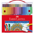 Marker Faber-Castell Connector Wlt30 Plus 10 Colouring Postcards Red Pk