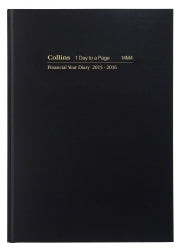 Diary Financial Year Collins A4 14M4 1Dtp Black