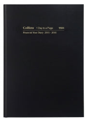 Diary Financial Year Collins A5 18M4 1 Dtp Black