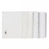 Marbig A4 Manilla Dividers 5 Tab Reinforced Strip White