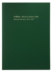 Diary Financial Year Collins A4 34M4 Wto Green