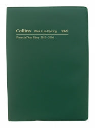 Diary Financial Year Collins A6 36M7 Wto Green