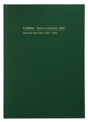 Diary Financial Year Collins A5 38M4 Wto Green