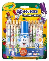 Pencil Coloured Crayola Pip Squeaks (W/ Sharpener) Pk18