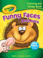 Book Coloring And Sticker Crayola Funny Faces Animals