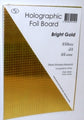 Cardboard A4 Holographic Gold Pk25