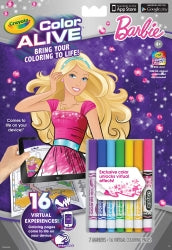 Book Colouring Crayola Color Alive Incl Markers Barbie