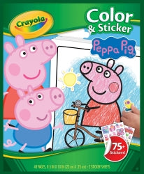 Book Crayola Colour And Sticker Peppa Pig