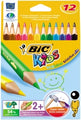 Pencil Coloured Bic Kids Evolution Triang Pk12