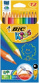 Pencil Coloured Bic Kids Evolution Pk12