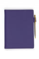 Compendium Debden A5 Wi/Wiro Note Book & Pen Grape