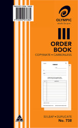 Order Book Olympic 738 Dup C/Less 8X5