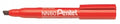 Marker Green Label Pentel Nn60 Chisel Tip Red