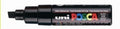 Marker Uni Posca Pc8K Chisel Tip Black