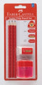 Pencil Faber 3 Hb Junior Tri Grip + Eraser + 2H Sharpener H/S