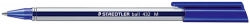 Pen Staedtler Bp Stick Ice 432 Med Blue Bx10