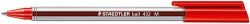 Pen Staedtler Bp Stick Ice 432 Med Red Bx10