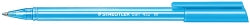 Pen Staedtler Bp Stick Ice 432 Med Lt Blue Bx10