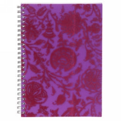 Notebook Spirax A5 Pp 531 Flocked Purple 240Pg