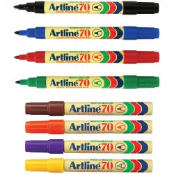 Marker Artline 70 Permanent 1.5Mm Bullet Nib Asst Bx12