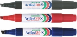 Marker Artline 30 Chisel Asst Bx12