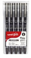 Pen Drawing Uni Pin 200 Fine Line Set Wlt5