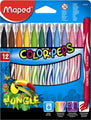 Marker Felt Tip Maped Color'Peps Jungle Medium Tip 12'S