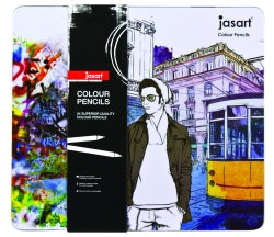 Pencil Coloured Jasart Colour Pencil Designer Tin 24
