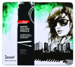 Pencil Coloured Jasart Water Colour Pencil Designer Tin 24