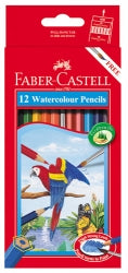 Pencil Coloured Faber R/Range Water/Col Pk12