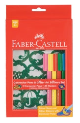 Marker Faber Connector 5'S + 5 Glitter Art Stickers
