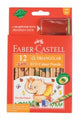 Pencils Coloured Faber-Castell Decorated Jumbo 12'S & Sharpener