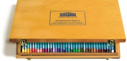 Pencil Coloured Derwent Watercolour Wooden Box 72