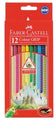 Pencil Coloured Faber Dot Grip Triang Pk12