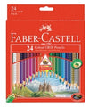 Pencil Coloured Faber Dot Grip Triang Pk24