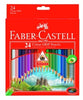 Faber Colour Grip Triangular Coloured Pencils 12+1