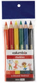 Pencil Coloured Columbia Chunkies Hexagon 3/4 Length 6'S