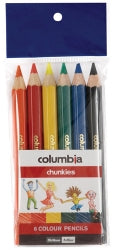 Pencil Coloured Columbia Chunkies Hexagon 3/4 Length 6'S