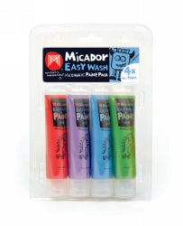 Paint Micador Easy Wash Asst Metallic Colours 4X60Ml