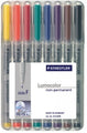 Marker Ohp Staedtler 316 Water Sol F Asst Wlt8