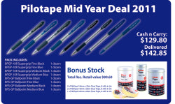 Pen Pilot Bp Midyear 8 Doz + Pilotape Free