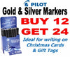 Marker Pilot Extra Fine 24 For 12 Price Gold And Silver Deal2