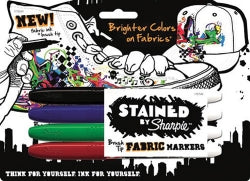 Marker Sharpie Stained Fabric Pkt4