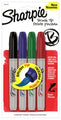 Marker Sharpie Brush  Tip Assorted Pkt 4
